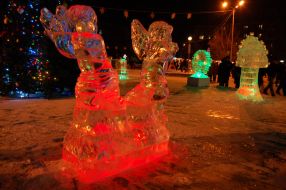 Kryzhtal festival of ice sculptures