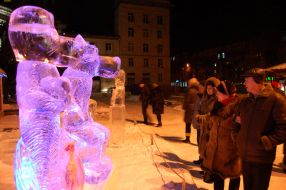 Kryzhtal festival of ice sculptures
