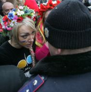 Activist of FEMEN womanish motion