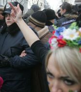 Activist of FEMEN womanish motion
