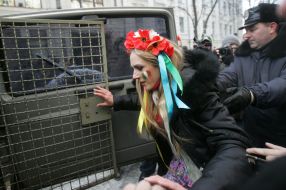 Activist of FEMEN womanish motion