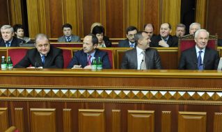 Anatoliy Mogylev, Sergey Tigipko, Andrey Klyuev and Nikolay Azarov