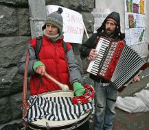 Акция в поддержку книжного магазина «Сяйво»