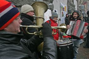 Акция в поддержку книжного магазина «Сяйво»