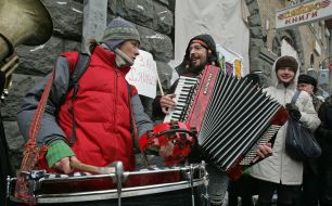 Акция в поддержку книжного магазина «Сяйво»