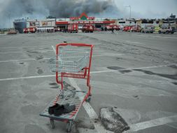 Пожар в гипермаркете "Новая линия"