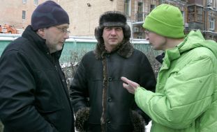 Andrey Kulikov, Oles Doniy and Vitaliy Chernyahovskiy