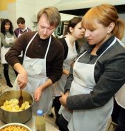 Participants of culinary master-class