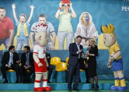 Oleg Blohin and Olga Freymut