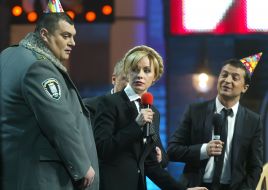  Юрій Корявченков, Олена Кравець та Володимир Зеленський