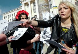 Активистки женского движения FEMEN
