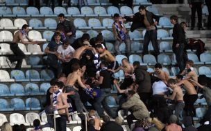 The fans of FС  "Dinamo" (Kiev) fight