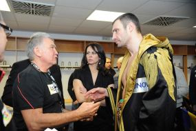 Fritz Sdunek and Vitaliy Klichko with wife