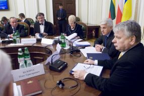 Vladimir Litvin, Bogdan Borusewicz, Petras Vaitiekunas  and Irena Degutiene