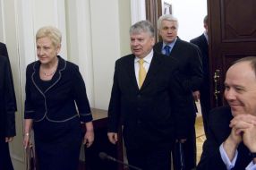 Vladimir Litvin, Bogdan Borusewicz and Irena Degutiene