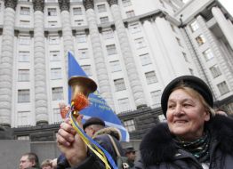 Участница пикетирования Кабмина