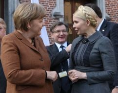 Yuliya Timoshenko and Angela Merkel