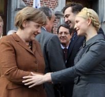 Yuliya Timoshenko and Angela Merkel