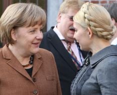 Yuliya Timoshenko and Angela Merkel