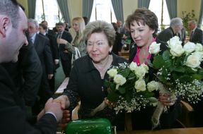 Naina Eltsyna and Mikhail Zurabov