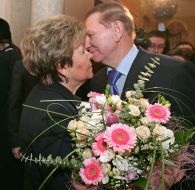 Naina Yeltsina and Leonid Kuchma