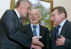 Boris Paton, Grigoriy Surkis and Yuriy Surkis