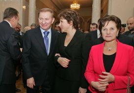 Leonid Kuchma, Lyudmila Kuchma and Tatyana Yumasheva