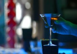 Glass with a cocktail