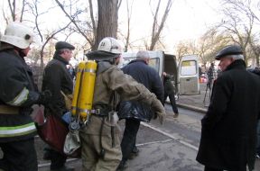 Emergency rescue workers are injured on stretchers