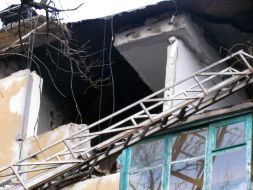 Damaged due to an explosion of residential house