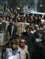 Participants of March in defence of social and cultural space of city