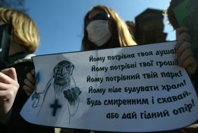 Participants of March in defence of social and cultural space of city