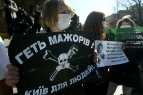 Participants of March in defence of social and cultural space of city