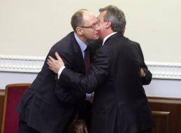 Arseniy Yatsenyuk and Valeriy Borisov