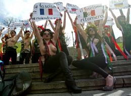 Activists of FEMEN women's rights organization
