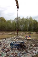 Cleaning of river-bed of the Latoritsa river