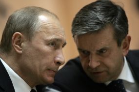 Vladimir Putin and Mihail Zurabov