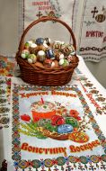 Basket with Easter eggs