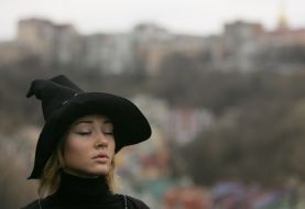 Participant of the Parade of witches
