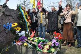 Participant of celebration in honour of Kholodny Yar heroes's memory