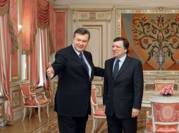 Viktor Yanukovich and Jose Manuel Barroso