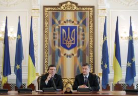 Viktor Yanukovich and Jose Manuel Barroso