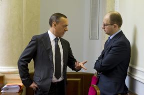 Arseniy Yatsenyuk and Nikoaly Martynenko