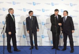 Томас Миров, Виктор Янукович, Франсуа Фийон и Жозе Мануэль Баррозу