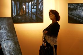 Visitors of photo-exhibition