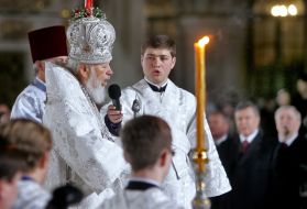 Metropolitan Vladimir during Easter service