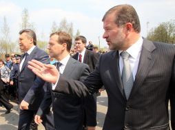 Dmitriy Medvedev, Viktor Baloga and Viktor Yanukovich
