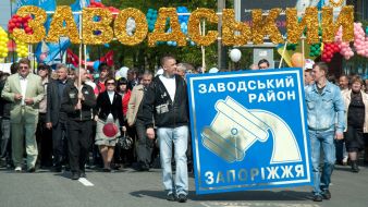 Participants of May day demonstration