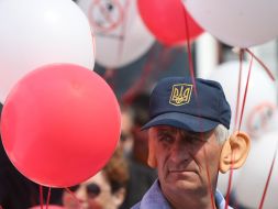 Participant of May day demonstration