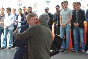 Rinat Akhmetov and Mircea Lucescu